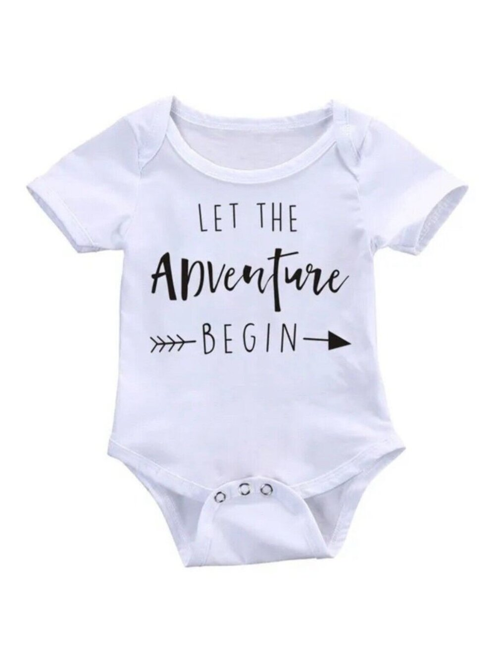Baby Girl Boy LET THE ADVENTURE BEGIN Pregnancy Announce One Piece Bodysuit 0-3m